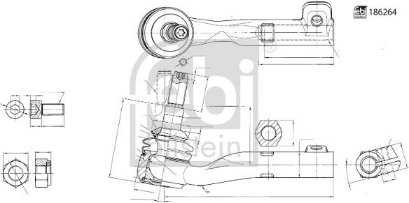 Febi Bilstein 186264 - Tie Rod End car-mod.net