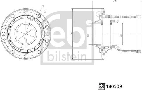 Febi Bilstein 180509 - Wheel Hub car-mod.net