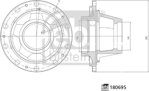FEBI Bilstein 180695 - Wheel Hub car-mod.net