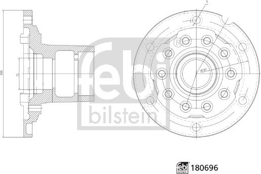 FEBI Bilstein 180696 - Wheel Hub car-mod.net