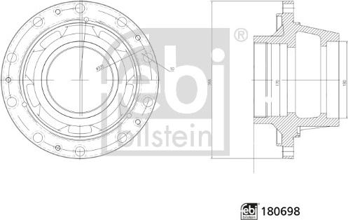 FEBI Bilstein 180698 - Wheel Hub car-mod.net
