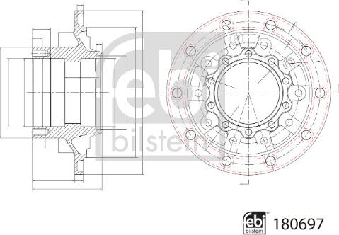 FEBI Bilstein 180697 - Wheel Hub car-mod.net