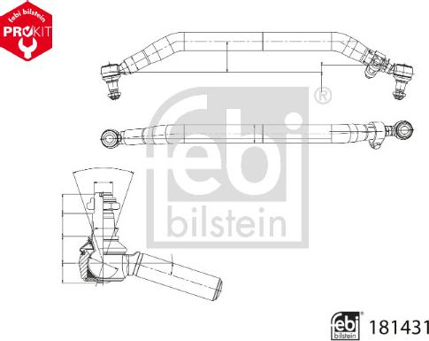 Febi Bilstein 181431 - Tie Rod car-mod.net