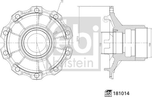 Febi Bilstein 181014 - Wheel Hub car-mod.net