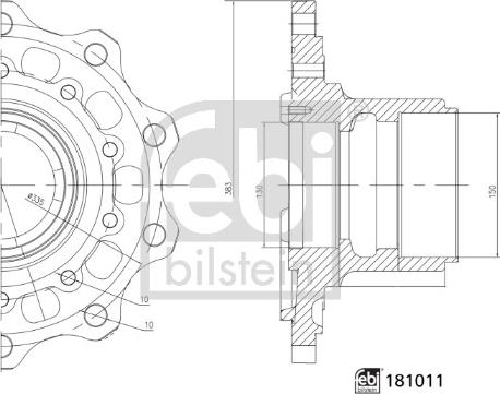 Febi Bilstein 181011 - Wheel Hub car-mod.net