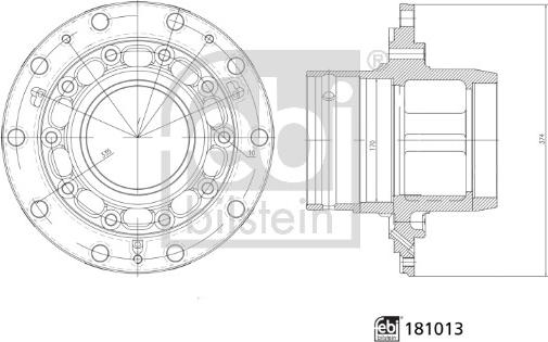 Febi Bilstein 181013 - Wheel Hub car-mod.net