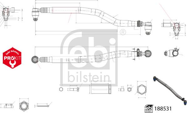 FEBI Bilstein 188531 - Centre Rod Assembly car-mod.net