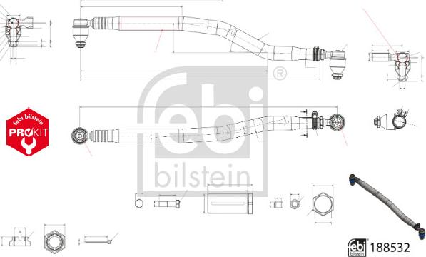 FEBI Bilstein 188532 - Centre Rod Assembly car-mod.net