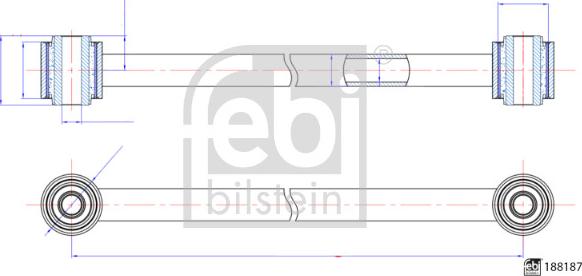 Febi Bilstein 188187 - Rod / Strut, wheel suspension car-mod.net
