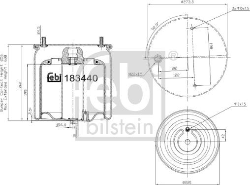 Febi Bilstein 183440 - Bellow, air suspension car-mod.net