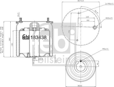 Febi Bilstein 183438 - Bellow, air suspension car-mod.net