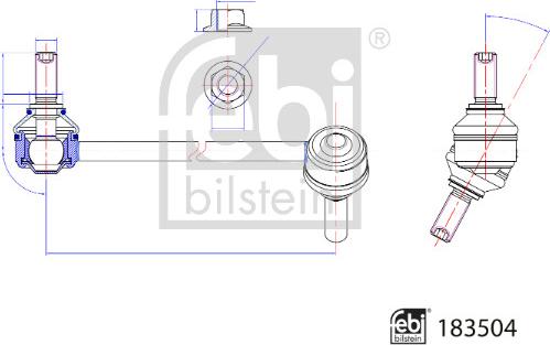Febi Bilstein 183504 - Rod / Strut, stabiliser car-mod.net