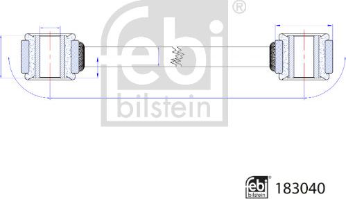 Febi Bilstein 183040 - Rod / Strut, stabiliser car-mod.net