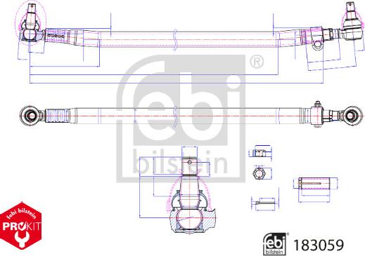 FEBI Bilstein 183059 - Tie Rod car-mod.net