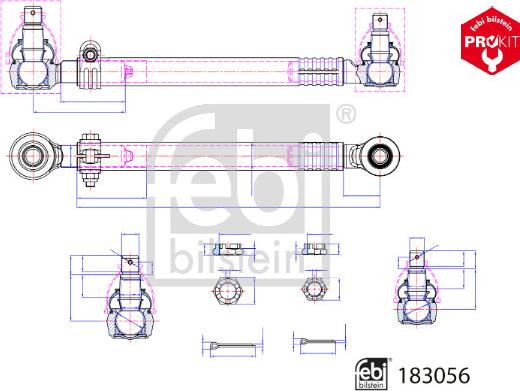 Febi Bilstein 183056 - Centre Rod Assembly car-mod.net