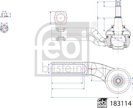 Febi Bilstein 183114 - Tie Rod End car-mod.net