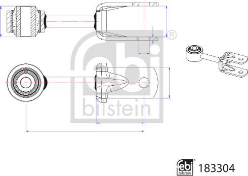 Febi Bilstein 183304 - Rod / Strut, stabiliser car-mod.net