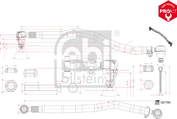 FEBI Bilstein 187790 - Centre Rod Assembly car-mod.net