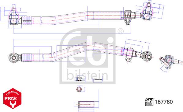 FEBI Bilstein 187780 - Centre Rod Assembly car-mod.net