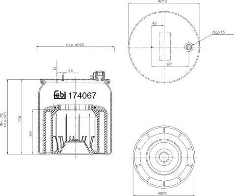 Febi Bilstein 174067 - Bellow, air suspension car-mod.net