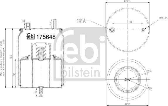 FEBI Bilstein 175648 - Bellow, air suspension car-mod.net