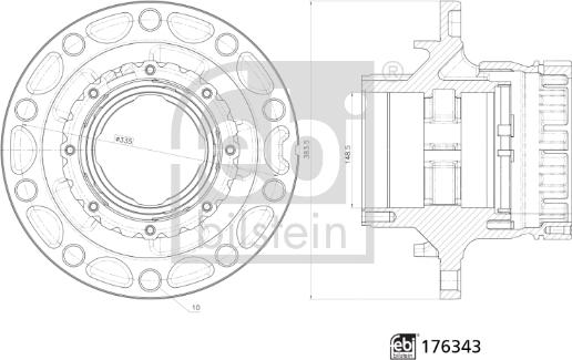 Febi Bilstein 176343 - Wheel Hub car-mod.net