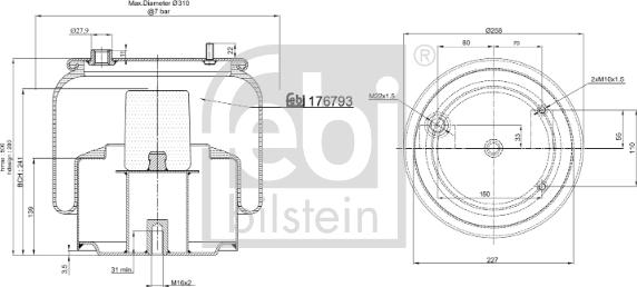 Febi Bilstein 176793 - Bellow, air suspension car-mod.net