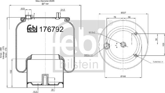 Febi Bilstein 176792 - Bellow, air suspension car-mod.net
