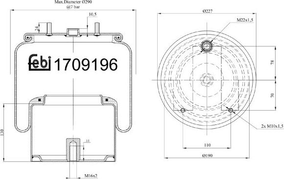 Febi Bilstein 170919 - Bellow, air suspension car-mod.net