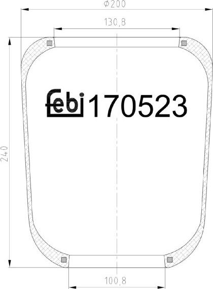 Febi Bilstein 170523 - Bellow, air suspension car-mod.net