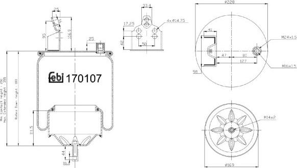Febi Bilstein 170107 - Bellow, air suspension car-mod.net