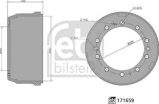 Febi Bilstein 171659 - Brake Drum car-mod.net