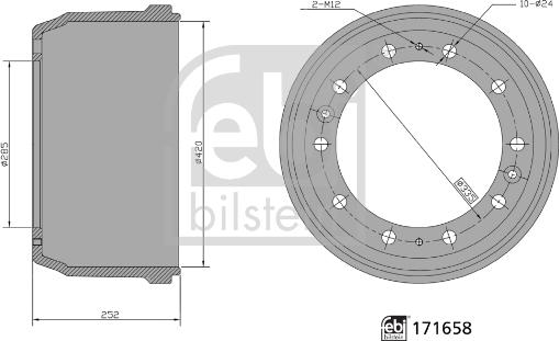 Febi Bilstein 171658 - Brake Drum car-mod.net