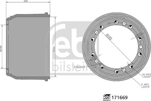 FEBI Bilstein 171669 - Brake Drum car-mod.net