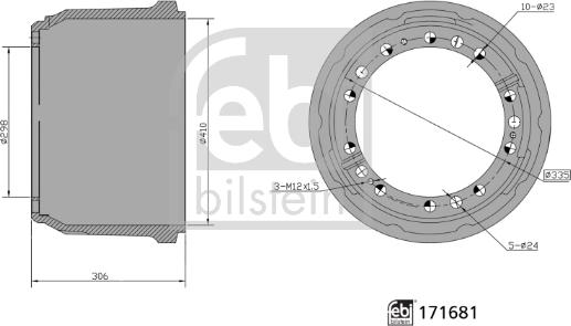 Febi Bilstein 171681 - Brake Drum car-mod.net