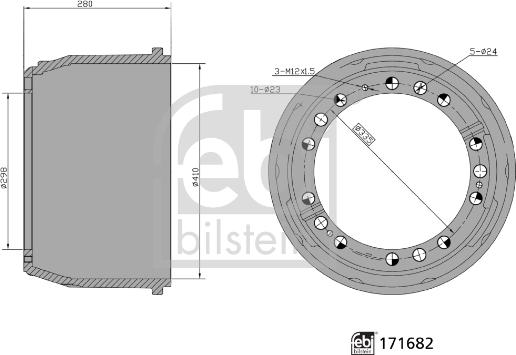 Febi Bilstein 171682 - Brake Drum car-mod.net
