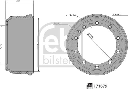 Febi Bilstein 171679 - Brake Drum car-mod.net