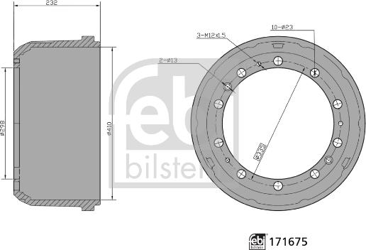 FEBI Bilstein 171675 - Brake Drum car-mod.net