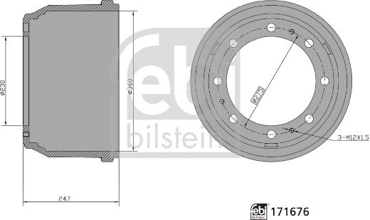 FEBI Bilstein 171676 - Brake Drum car-mod.net