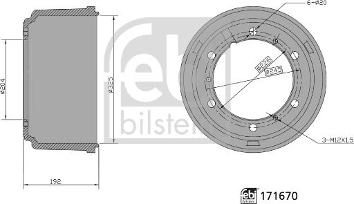 FEBI Bilstein 171670 - Brake Drum car-mod.net