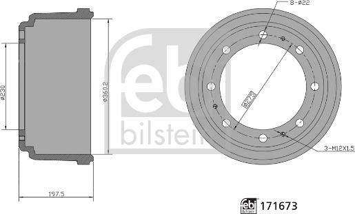 FEBI Bilstein 171673 - Brake Drum car-mod.net