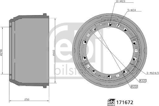 FEBI Bilstein 171672 - Brake Drum car-mod.net