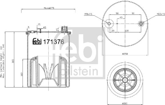 Febi Bilstein 171376 - Bellow, air suspension car-mod.net