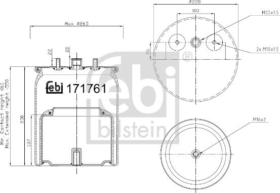 Febi Bilstein 171761 - Bellow, air suspension car-mod.net
