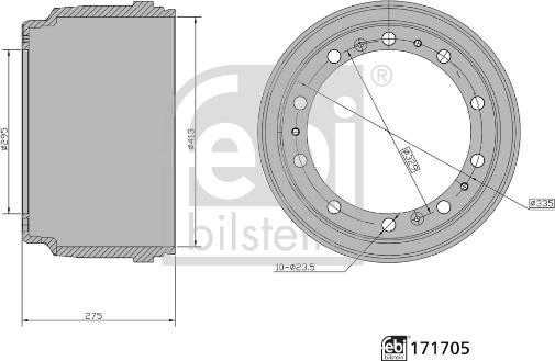 Febi Bilstein 171705 - Brake Drum car-mod.net
