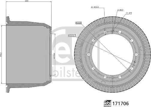 Febi Bilstein 171706 - Brake Drum car-mod.net
