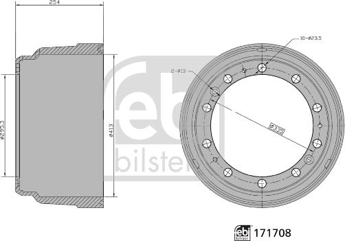 Febi Bilstein 171708 - Brake Drum car-mod.net