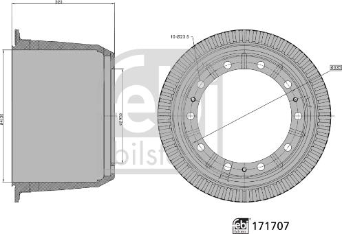 Febi Bilstein 171707 - Brake Drum car-mod.net