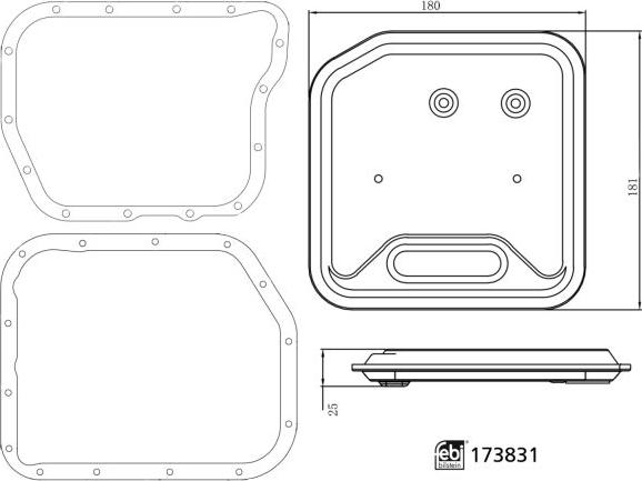 Febi Bilstein 173831 - Hydraulic Filter, automatic transmission car-mod.net