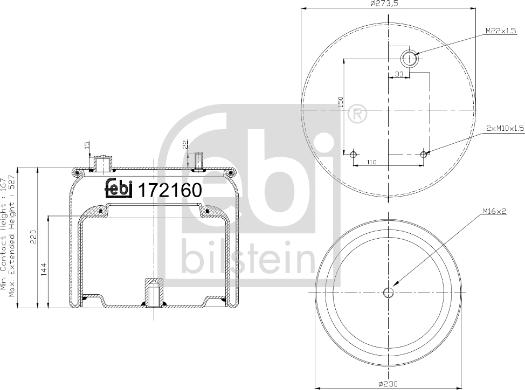 Febi Bilstein 172160 - Bellow, air suspension car-mod.net